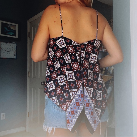 Patterned Scarf Tank - Picture 3 of 4